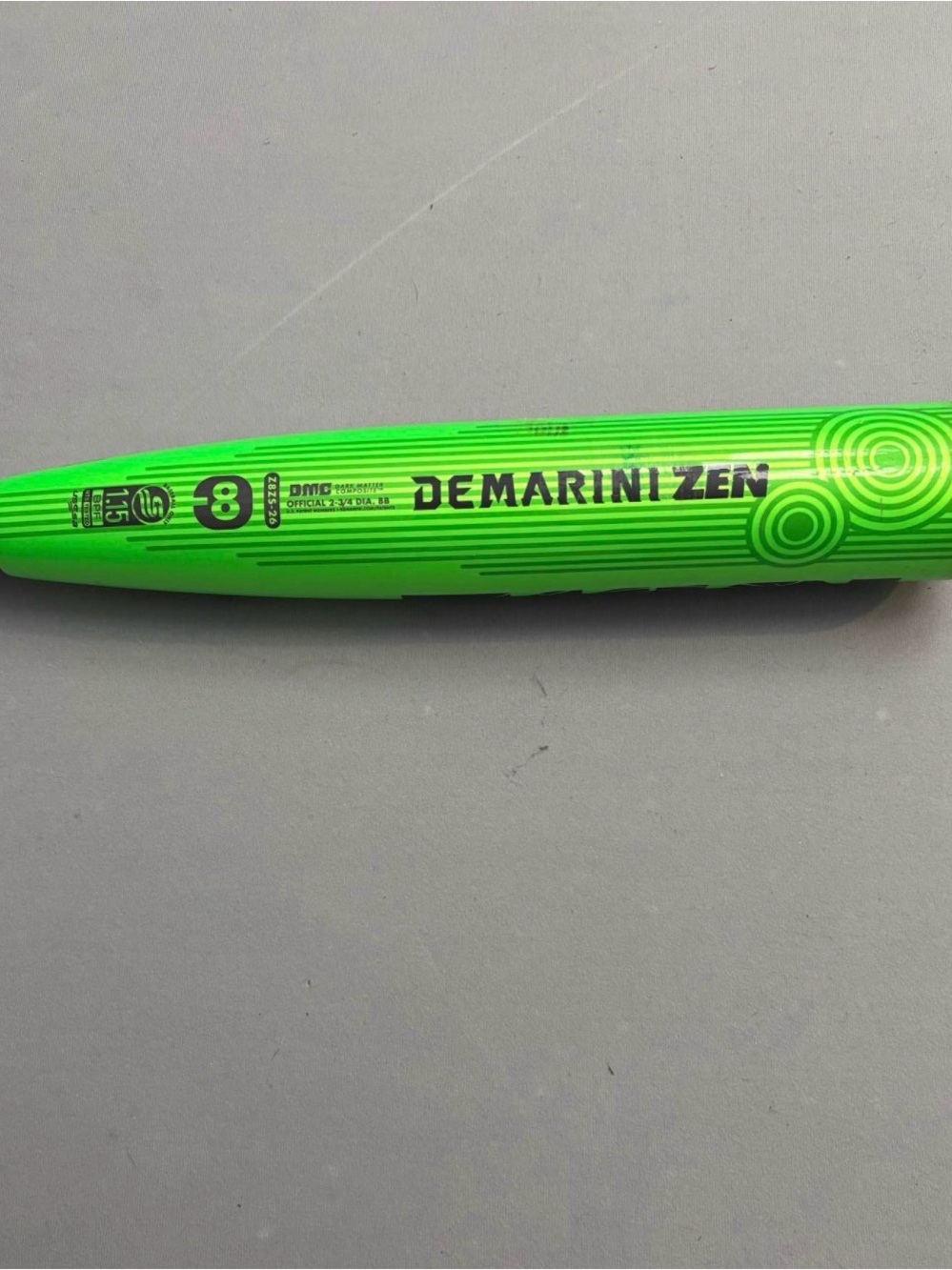 Demarini Zen Baseball Bat - Neon Green - 30 drop 8 barely used